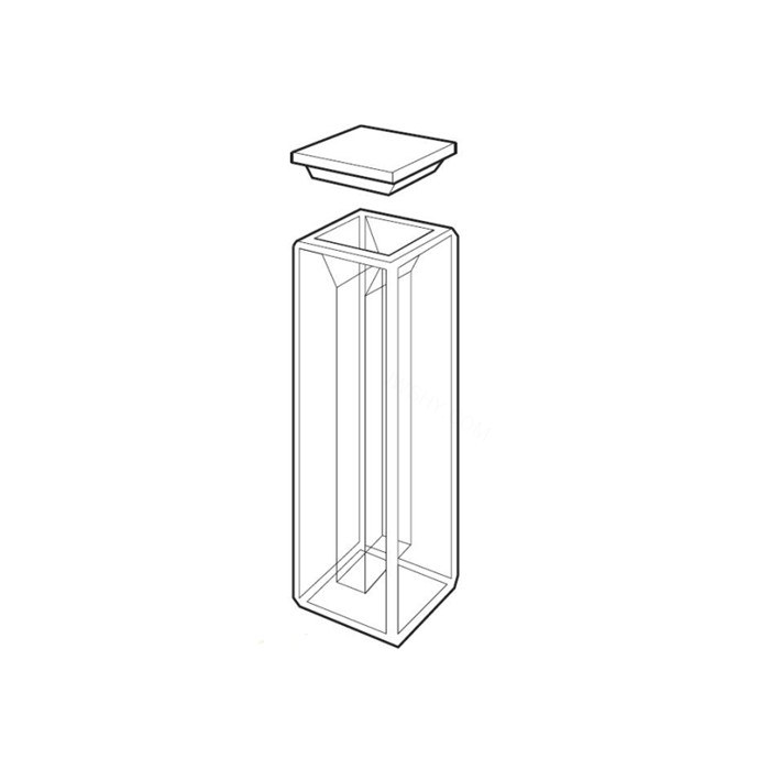 半微量荧光池(带盖)Spectrosil石英荧光比色皿 光程10mm 内宽4mm 外部尺寸12.5×12.5×45mm - Starna/斯达纳