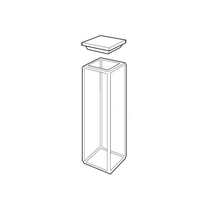 标准方型荧光池(带盖)Spectrosil石英荧光比色皿 光程10mm 内宽10mm 外部尺寸12.5×12.5×45mm - Starna/斯达纳