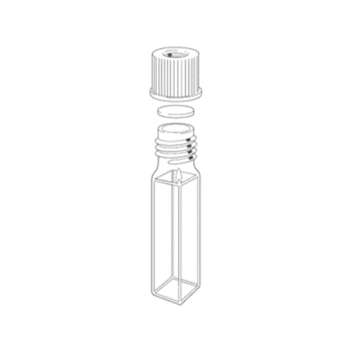 标准方型厌氧池(带螺纹盖 不带孔)Spectrosil石英比色皿 光程10mm 内宽10mm 外部尺寸12.5×12.5×66mm - Starna/斯达纳