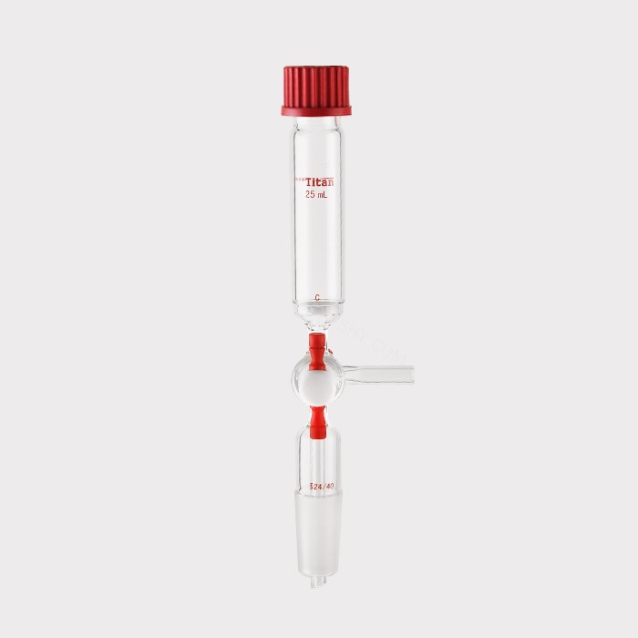 多肽固相合成管 具2mmT型四氟节门,磨口:24/40,25#,G2砂板,25ml 特优级 - ACESUN艾斯琳