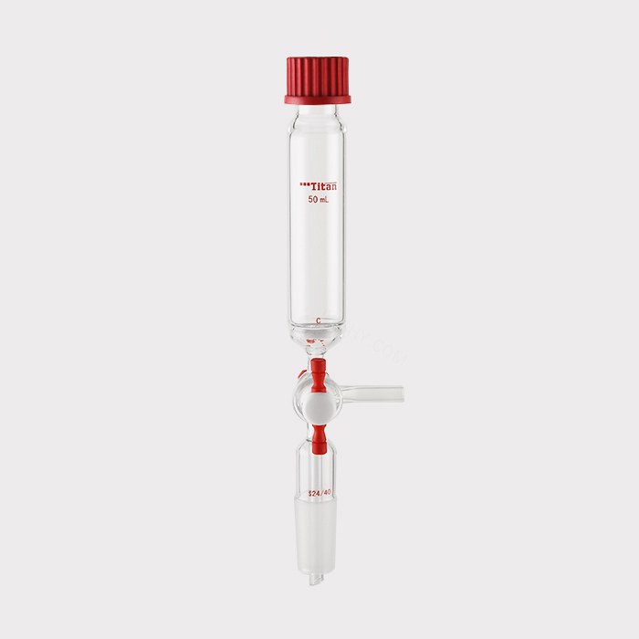 多肽固相合成管 具2mmT型四氟节门，磨口：24/40，25#，G2砂板，50ml 特优级