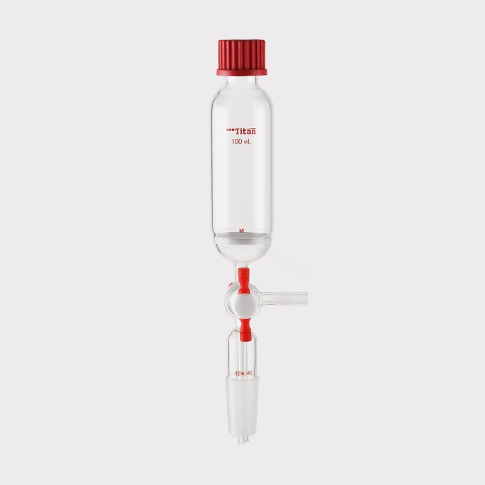 多肽固相合成管 具2mmT型四氟节门,磨口:24/40,25#,G3砂板,100ml 特优级 - ACESUN艾斯琳