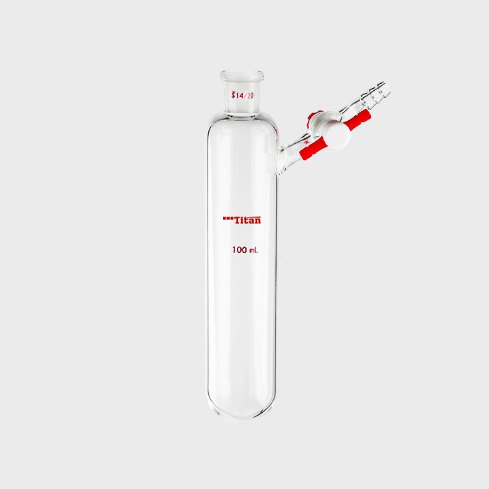 反应管 具2mm四氟节门 磨口：14/20 100ml 特优级