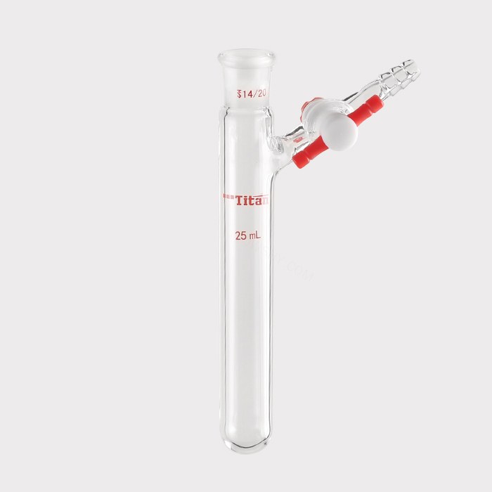 反应管 具2mm四氟节门，磨口：14/20，25ml 特优级 - ACESUN艾斯琳
