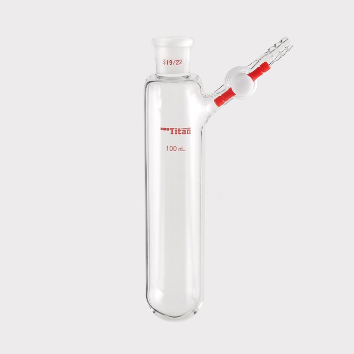 反应管 具2mm四氟节门，磨口：19/22，100ml 特优级 - ACESUN艾斯琳