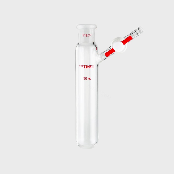 反应管 具2mm四氟节门 磨口：19/22 50ml 特优级