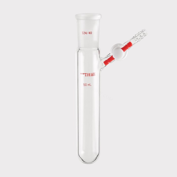 反应管 具2mm四氟节门，磨口：24/40，50ml 特优级 - ACESUN艾斯琳