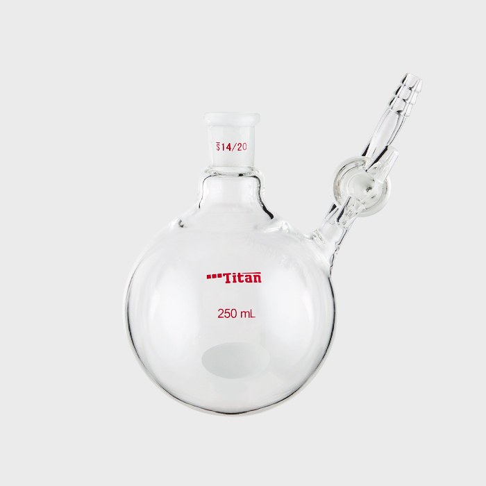 具侧管玻璃节门反应瓶 磨口：14/20 250ml 特优级