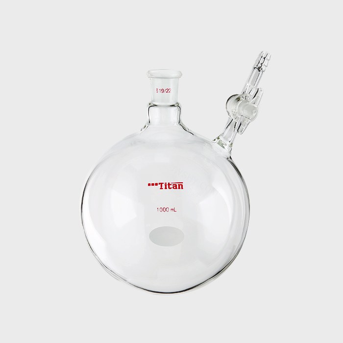 具侧管玻璃节门反应瓶 磨口：19/22 1000ml 特优级