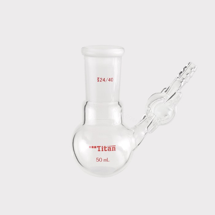 具侧管玻璃节门反应瓶 磨口：24/40，50ml 特优级 - ACESUN艾斯琳