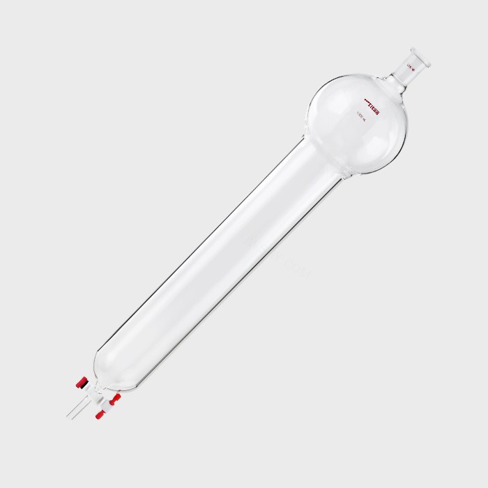 具存储球闪式层析柱 1000ml 外径：80mm 有效长度：457mm 四氟节门孔径：4mm 24/40 特优级