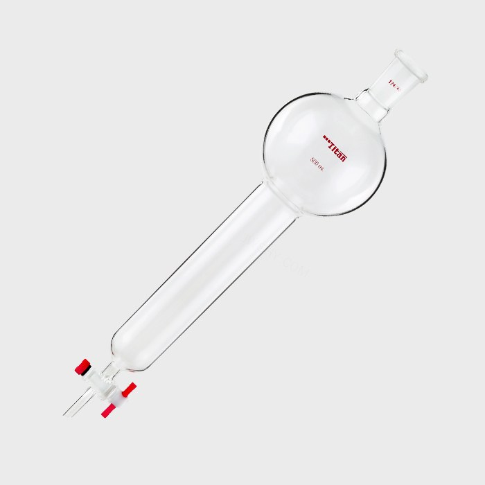 具存储球闪式层析柱 500ml 外径：46mm 有效长度：203mm 四氟节门孔径：2mm 24/40 特优级