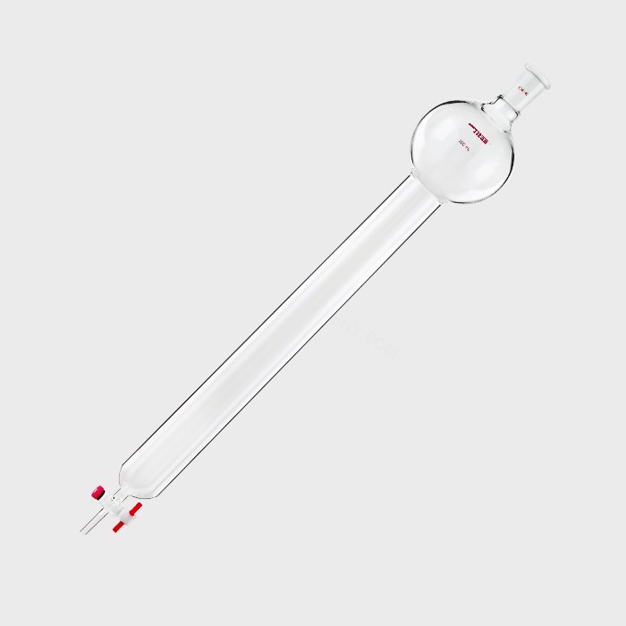 具存储球闪式层析柱 500ml 外径：46mm 有效长度：457mm 四氟节门孔径：2mm 24/40 特优级