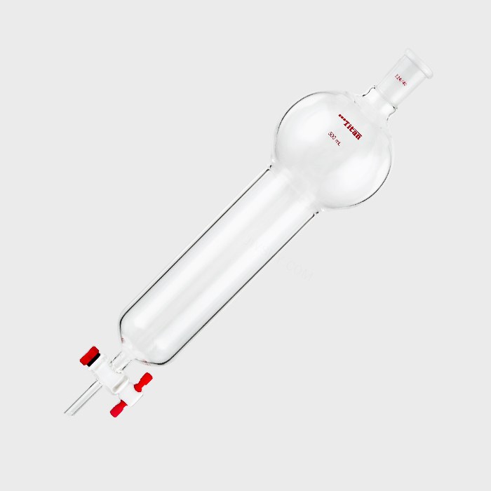 具存储球闪式层析柱 500ml 外径：60mm 有效长度：203mm 四氟节门孔径：4mm 24/40 特优级
