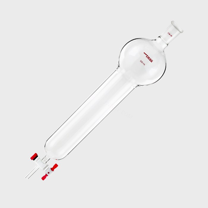 具存储球闪式层析柱 500ml 外径：60mm 有效长度：254mm 四氟节门孔径：4mm 24/40 特优级