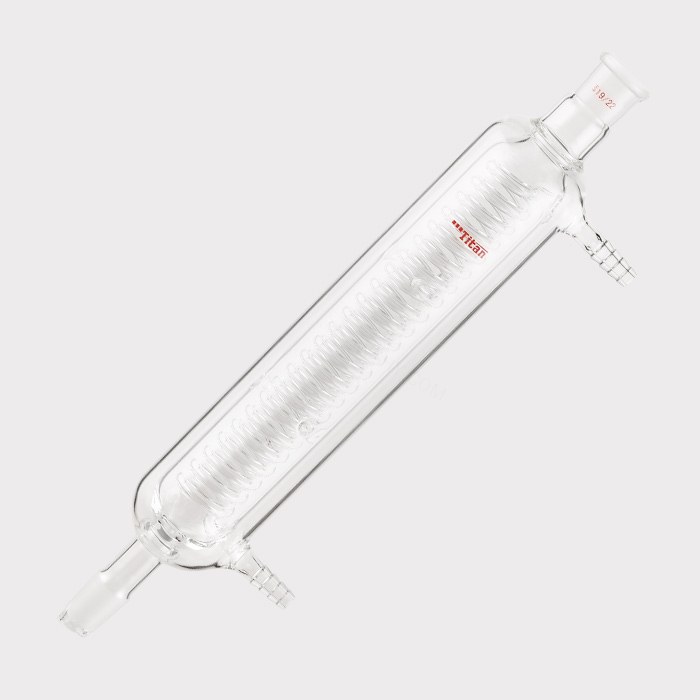 具夹层蛇型冷凝器 磨口:19/22,冷凝部分长度:250mm,小咀外径:10mm 特优级 - ACESUN艾斯琳