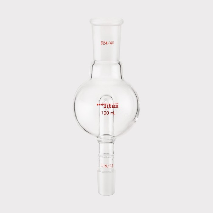 具孔玻板防溅球 上磨口：24/40，下磨口：19/22，100ml 特优级
