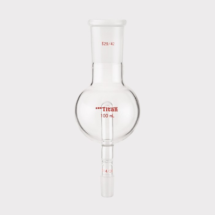 具孔玻板防溅球 上磨口：29/42，下磨口：14/20，100ml 特优级