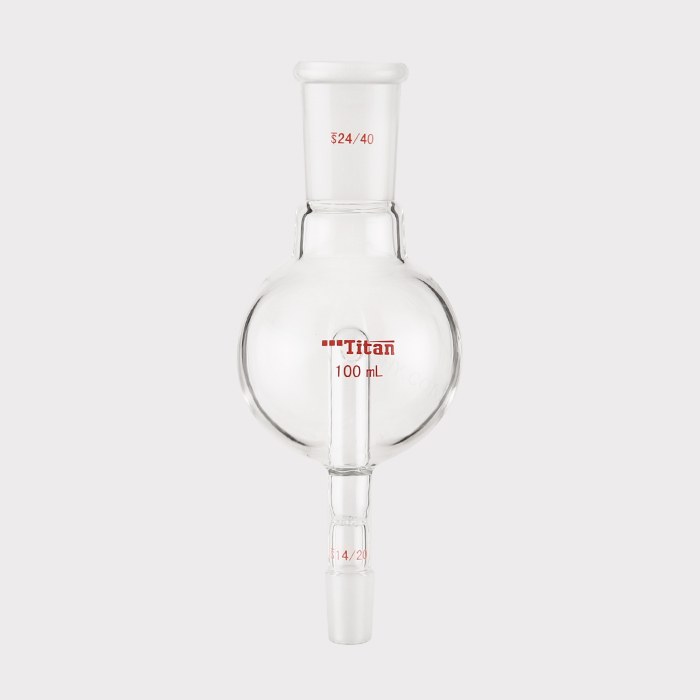 具孔玻板及回流孔的防溅球 上磨口：24/40，下磨口：14/20，100ml 特优级