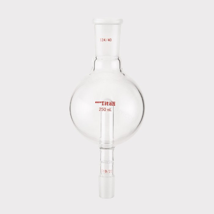 具孔玻板及回流孔的防溅球 上磨口：24/40，下磨口：19/22，250ml 特优级 - ACESUN艾斯琳