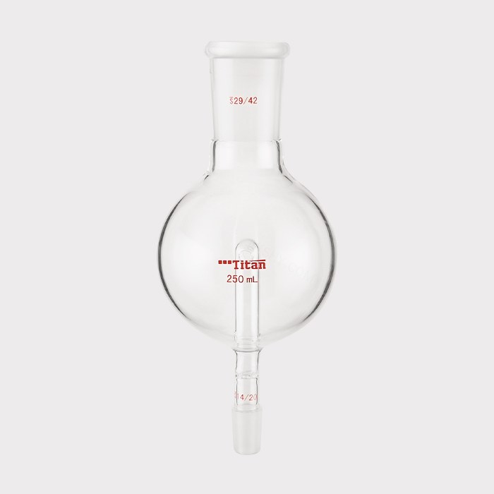 具孔玻板及回流孔的防溅球 上磨口：29/42，下磨口：14/20，250ml 特优级