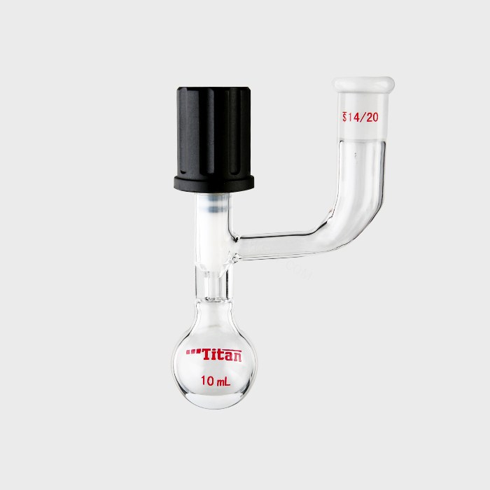 溶剂存储球瓶 磨口：14/20 高真空阀：0-4mm 10ml 特优级