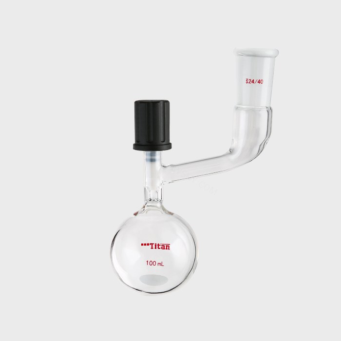 溶剂存储球瓶 磨口：24/40 高真空阀：0-4mm 100ml 特优级