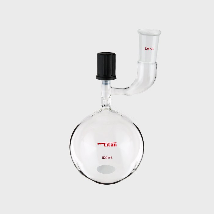 溶剂存储球瓶 磨口：24/40 高真空阀：0-4mm 500ml 特优级