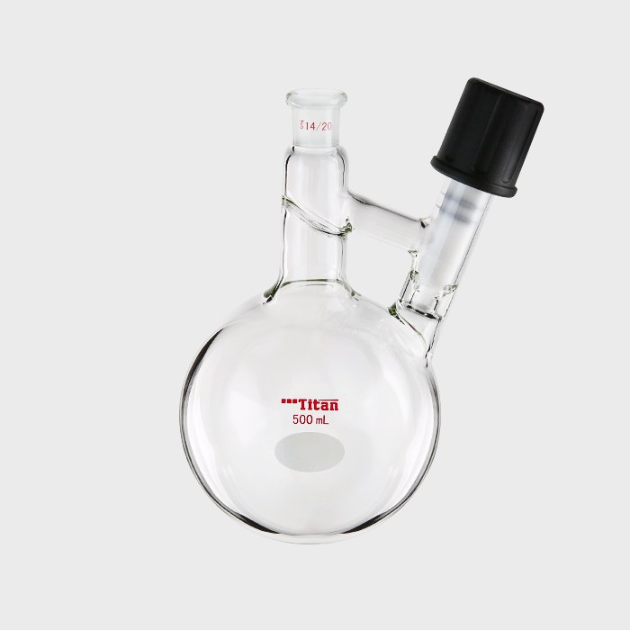 溶剂存储转移球瓶 磨口：14/20 高真空阀：0-8mm 500ml 特优级