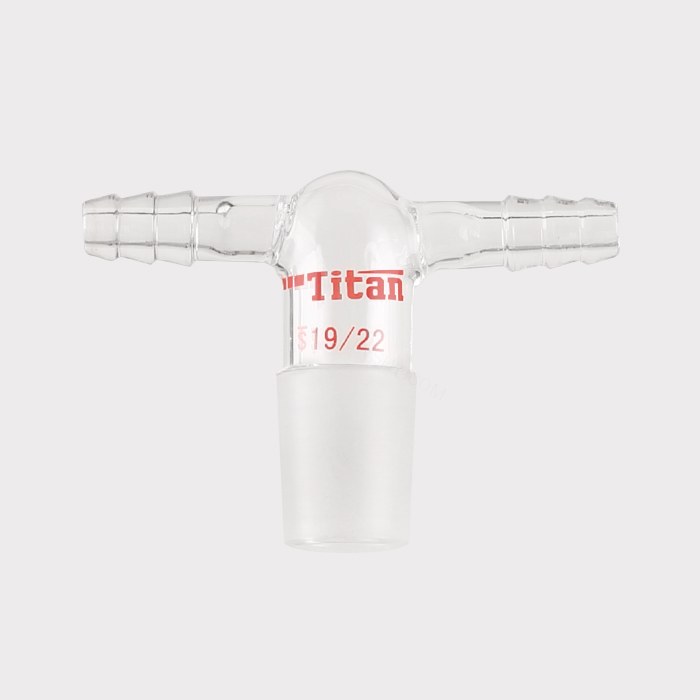 双小咀抽气接头 磨口:19/22，小咀外径：8mm 特优级