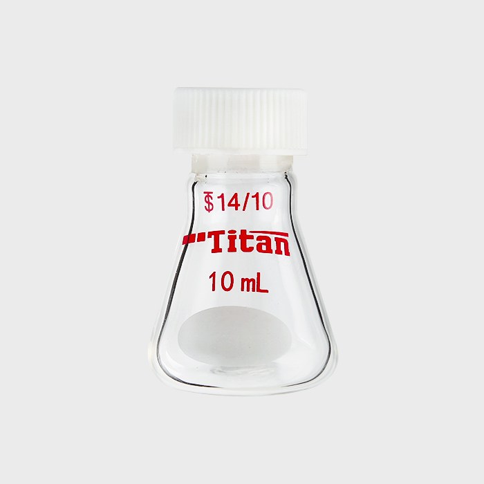 微量螺纹口具孔盖三角瓶 磨口：10/14 10ml 特优级