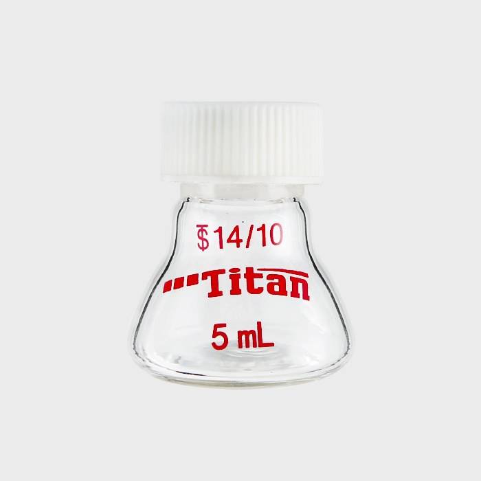 微量螺纹口具孔盖三角瓶 磨口：10/14 5ml 特优级