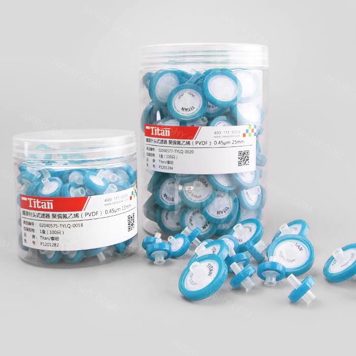 罐装针头式滤器 亲水聚偏氟乙烯（PVDF/Q）0.45um 25mm