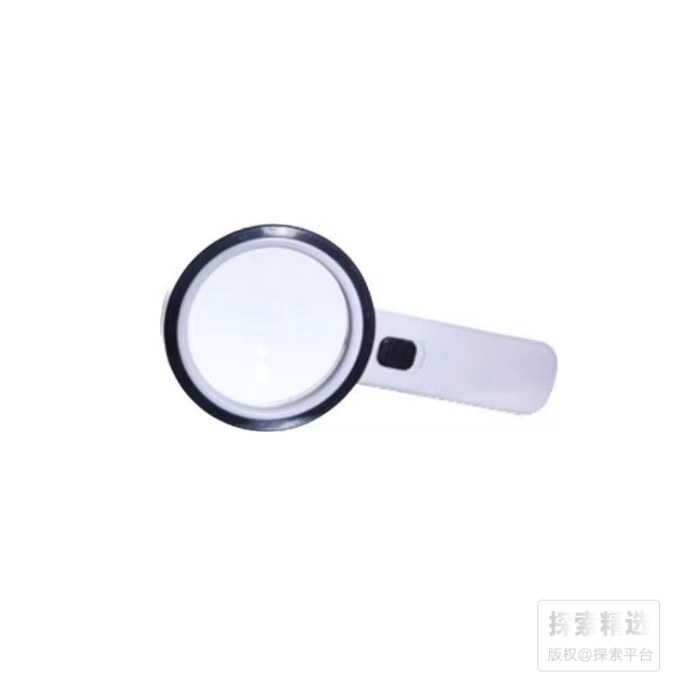 双层手持放大镜 10倍LED灯 90mm