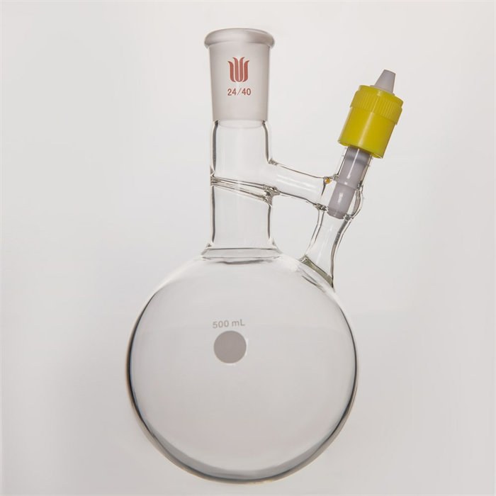 溶剂存储转移球瓶,磨口:24/40,500ml,新型8mm高真空阀 容量(mL) 磨口 阀尺码 - 欣维尔