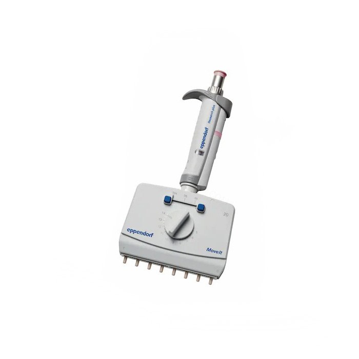 Eppendorf Research plus Move It 可调间距手动移液器 8通道 1-20ul 淡粉色 - Eppendorf/艾本德