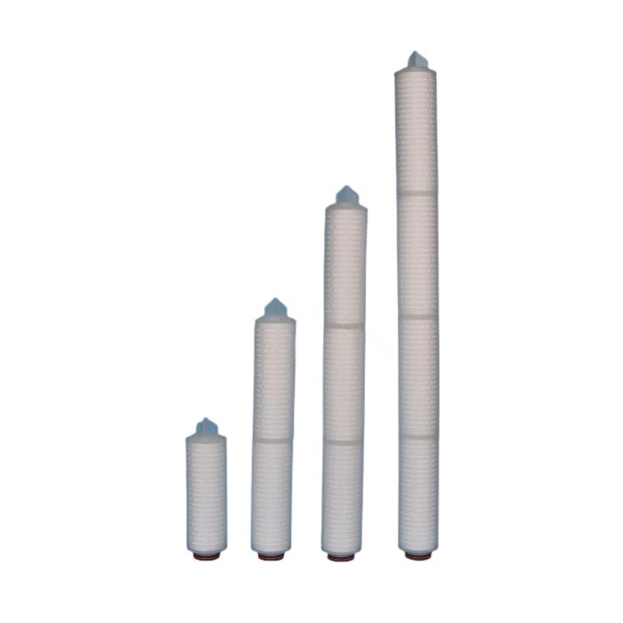 折叠滤芯 PTFE疏水 0.01um 10英寸 增强PP材质内外壳 222三角尖接头 硅胶橡胶圈 - 晋纯