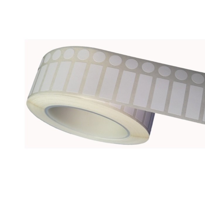 低温标签 青白色聚酯材质 长&times;宽：25.4&times;9.53mm 圆点标签直径：9.53mm