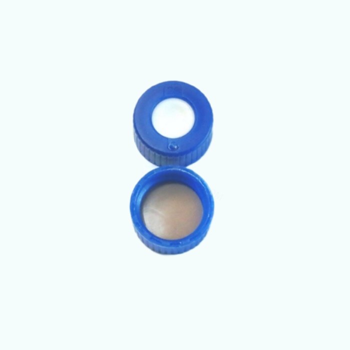 9mm预开口螺口盖 白色硅胶/蓝色 PTFE