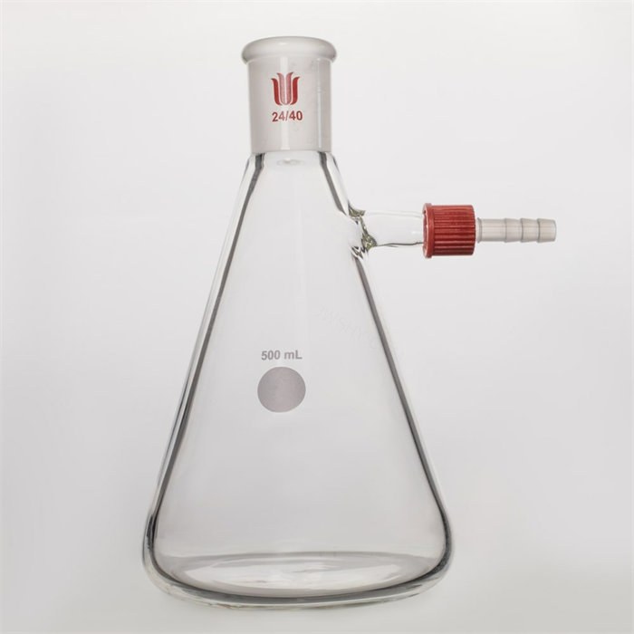 GL14可拆卸小咀抽滤三角瓶，容量: 500ml,磨口: 24/40 - 欣维尔