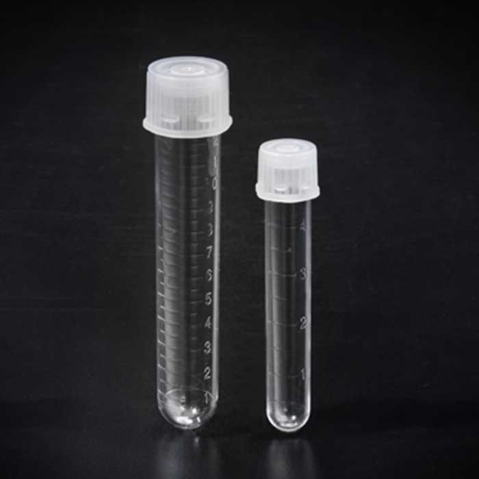 试管 PS/LDPE盖 5ml 1400xg EO无菌 12&times;75mm 带刻度