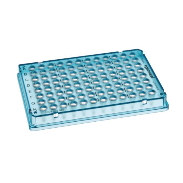 Eppendorf twin.tec Trace PCR Plate 96 可追溯和定位 全裙边 PCR clean 洁净级 水晶蓝 25块 - Eppendorf/艾本德