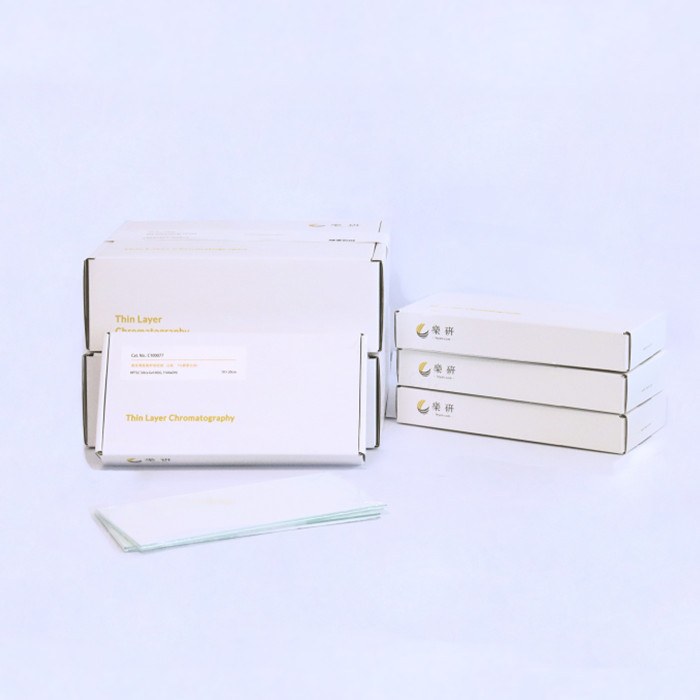 G型高效TLC硅胶板 含1%氢氧化钠 10×20cm 涂层:0.25mm 不含荧光剂