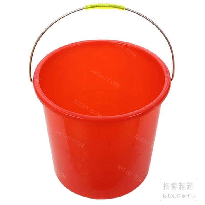 水桶 红色 高29cm 上口径满外33cm 下口径25cm(手工测量误差1CM) - 晨光