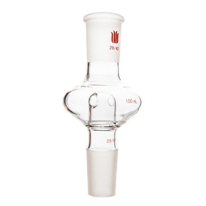 扁形防溅球,上磨口:29/42,下磨口:29/42,100ml - 欣维尔