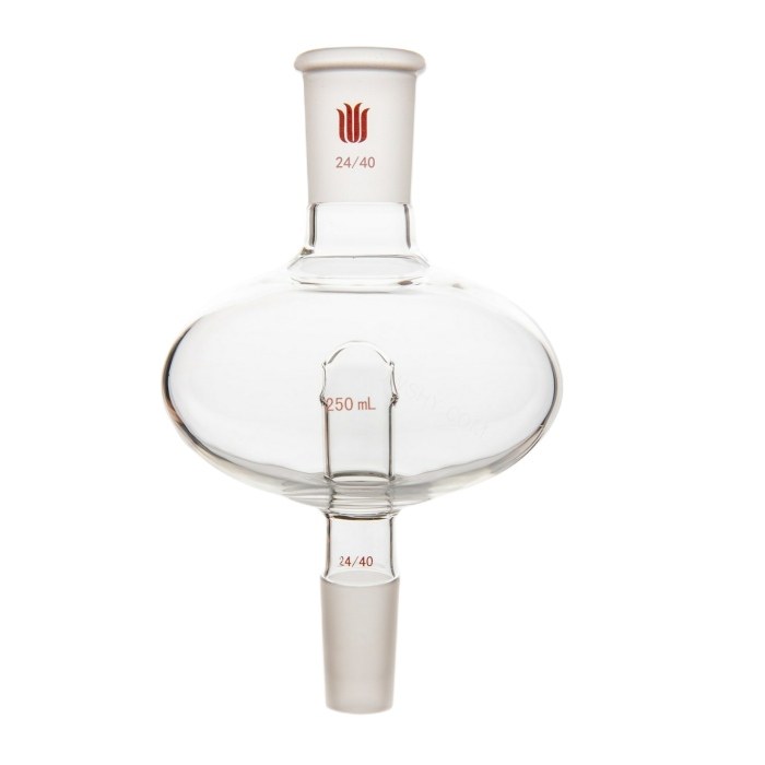 扁形防溅球,上磨口:24/40,下磨口:24/40,250ml - MANSWARE