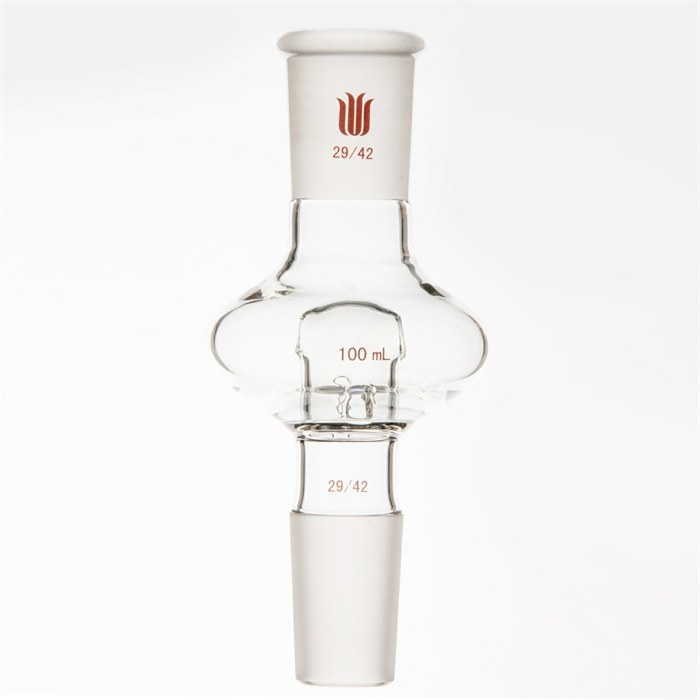 扁形防溅球,具回流孔,上磨口:29/42,下磨口:24/40,100ml - MANSWARE