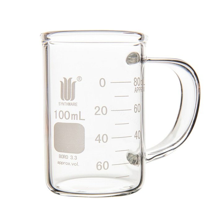 有柄烧杯 双刻度线 100ml 直径&times;高度&times;壁厚：50&times;77&times;2.5mm