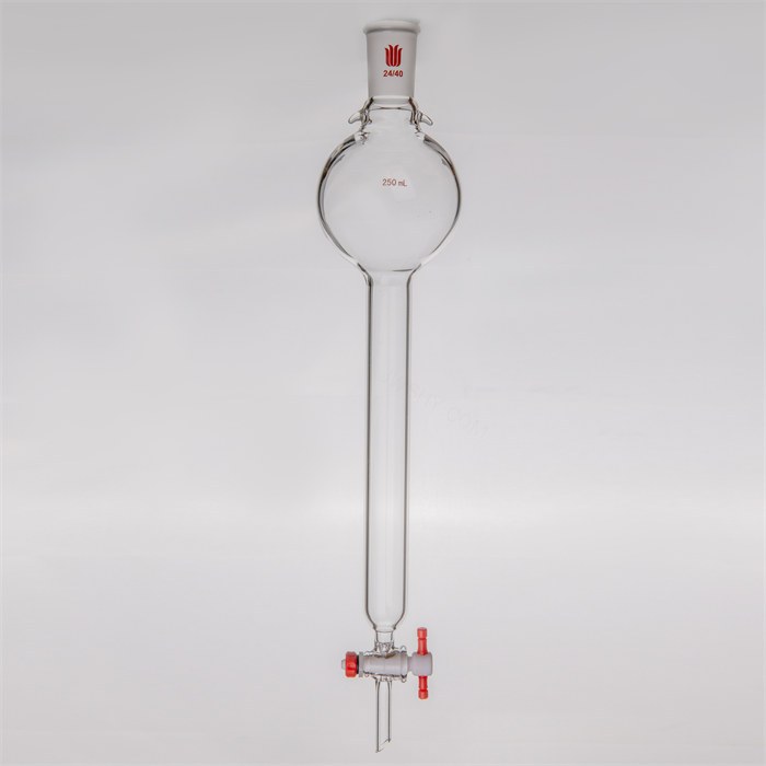 加耳朵，具存储球层析柱,24/40,&phi;26mm,有效长203mm,存储球:250ml - 欣维尔