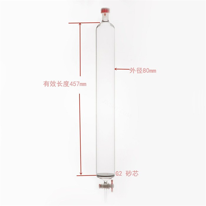 具砂板层析柱,外螺纹口,&phi;80mm,有效长:457mm,C - 欣维尔